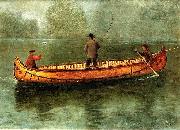 Albert Bierstadt, Fishing_from_a_Canoe